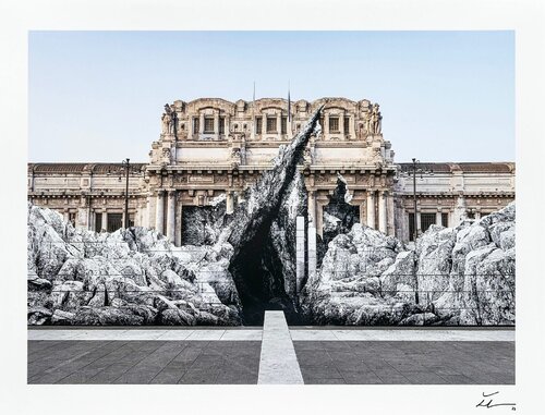 La Nascita, Milano Centrale, Italie, 2024 von JR, Druck kaufen auf Singulart