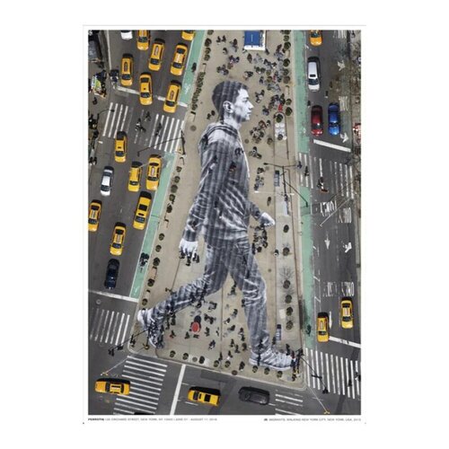 Migrants Walking New York City by JR, 인쇄 for Sale on Singulart