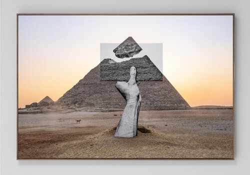 Trompe l'oeil, Greetings from Giza, 24 Octobre 2021, 16h46, Giza, Egypte by JR, 인쇄 for Sale on Singulart