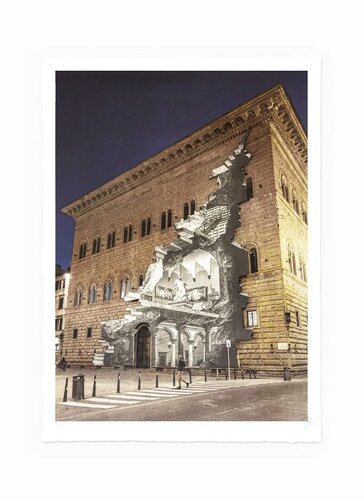 La Ferita, 25 March 2021, Palazzo Strozzi, Florence, Italy van JR, Afdruk te koop op Singulart