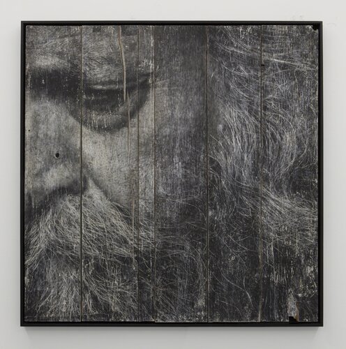 The Wrinkles of the City, Los Angeles, John, encre sur bois, di JR, Pittura in vendita su Singulart