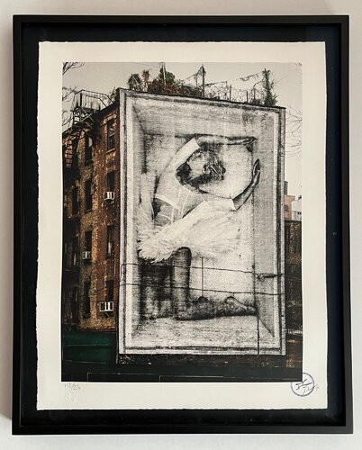 Ballet, Ballerina in a Crate, East Village, New York City, 2015 van JR, Afdruk te koop op Singulart