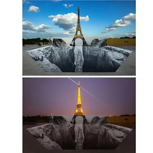 Trompe l'oeil, Les Falaises du Trocadéro (Set of 2) by JR, Print for Sale on Singulart