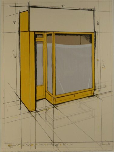 Yellow Store Front van Christo, Afdruk te koop op Singulart
