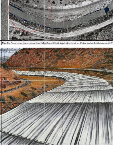 Over The River, Project for Arkansas River, State of Colorado #141 van Christo, Andere media te koop op Singulart