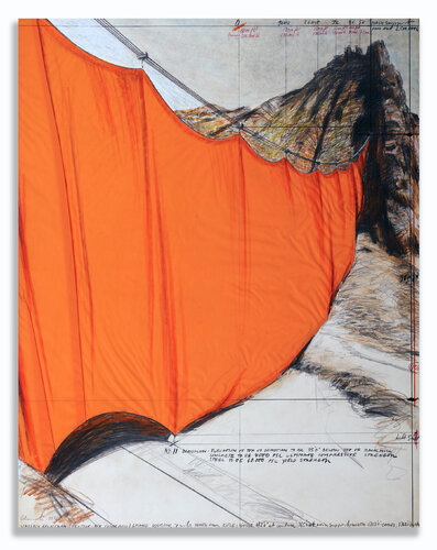 Valley Curtain (Project for Colorado) van Christo, Andere media te koop op Singulart