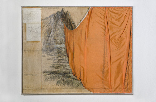 Valley Curtain. (Project for Colorado) van Christo, Andere media te koop op Singulart