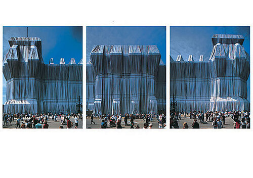 Reichstag Westfassade Triptychon van Christo, Fotografie te koop op Singulart