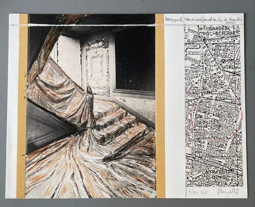 Wrapped Staircase, Project for Rue de Paradis, Paris. by Christo, Print for Sale on Singulart
