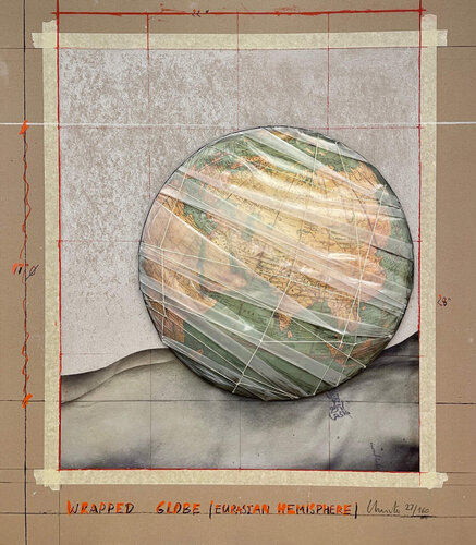 Wrapped Globe by Christo, Print for Sale on Singulart