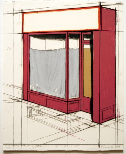 Pink Store Front, Project from Marginalia by Christo, Print for Sale on Singulart