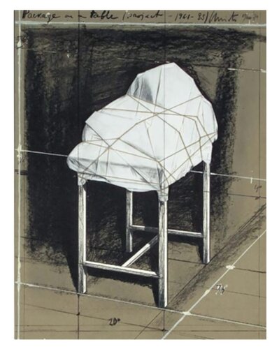 Pachage on a Table by Christo, Print for Sale on Singulart