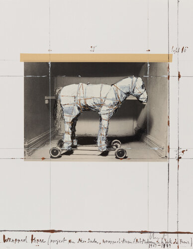 Wrapped Horse, Project for Neo-Dada, Wrapped Musee D'art Moderne de la Ville de Paris by Christo, Print for Sale on Singulart