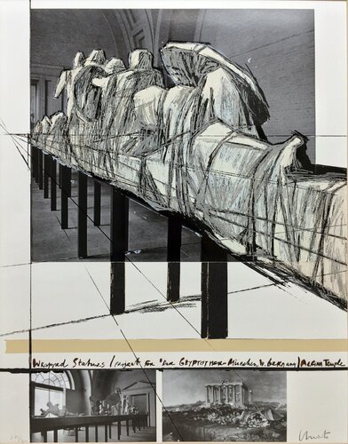 Wrapped Statues (Project for Der Glyptotek in Munich Aegean Temple) van Christo, Afdruk te koop op Singulart