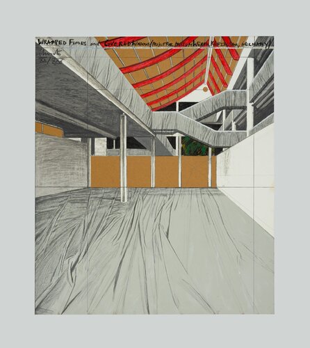Wrapped floors and covered windows (Project for Museum Wurth Kenzelsau) van Christo, Afdruk te koop op Singulart