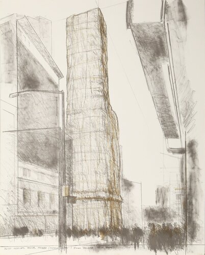 Allied Chemical Tower, Packed, Project for Number 1 Times Square by Christo, Print for Sale on Singulart