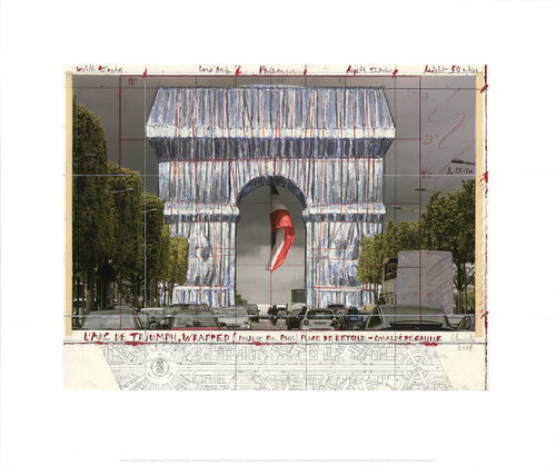 L'Arc de Triomph, Wrapped Project for Paris I by Christo, Print for Sale on Singulart