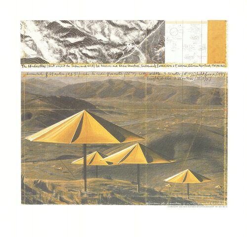 The Yellow Umbrellas by Christo, Print for Sale on Singulart