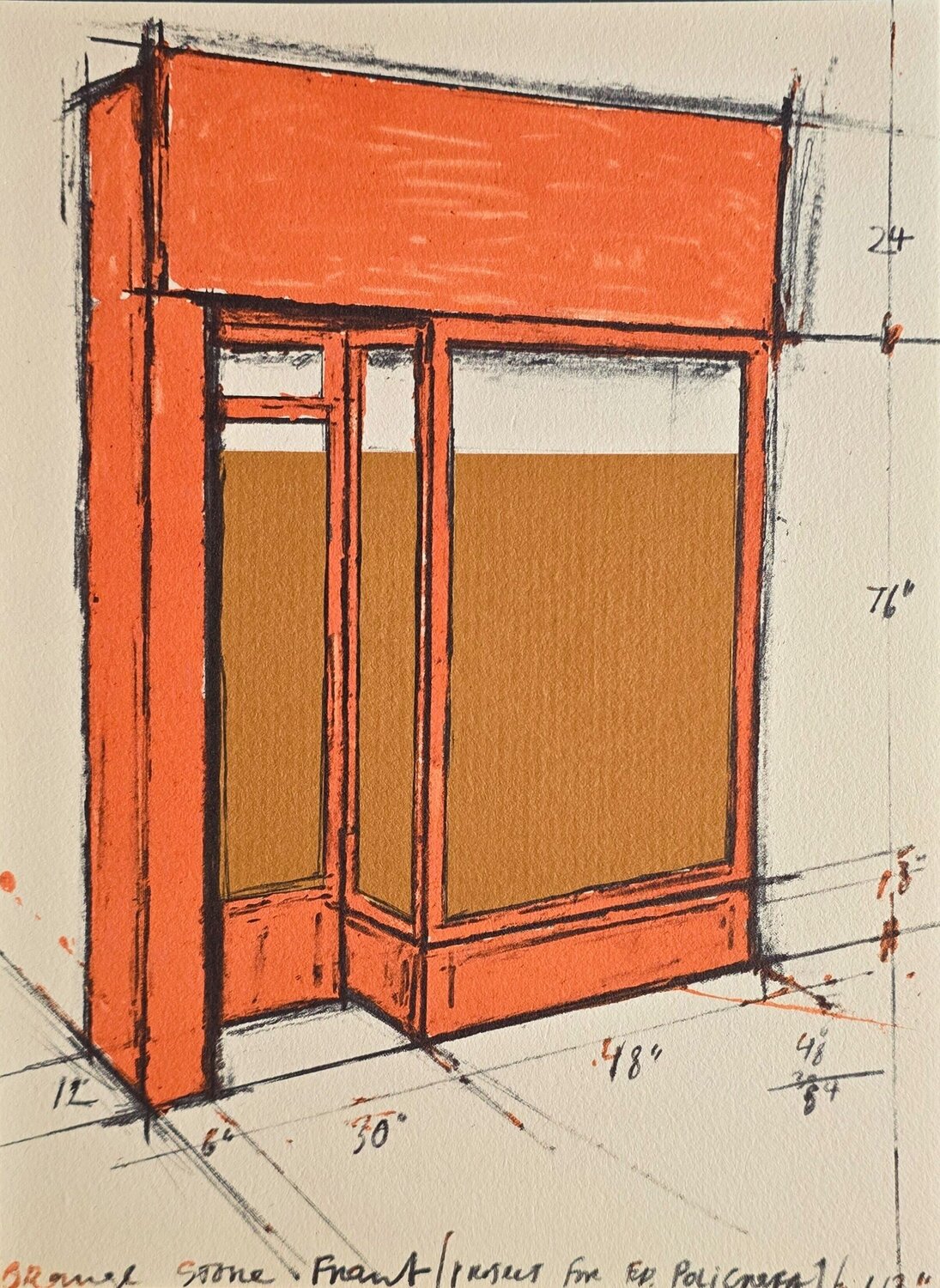 Untitled Composition Christo Print for sale