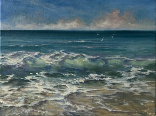 Soft Waves von Alesia Yeremeyeva, Malerei kaufen auf Singulart