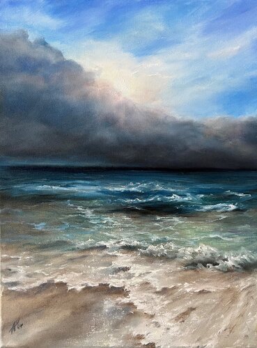 Excitement,  Sounds of Thunder series von Alesia Yeremeyeva, Malerei kaufen auf Singulart