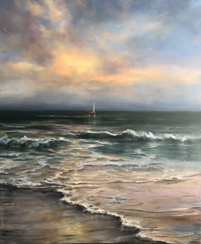 Meet Me at the Sunset von Alesia Yeremeyeva, Malerei kaufen auf Singulart