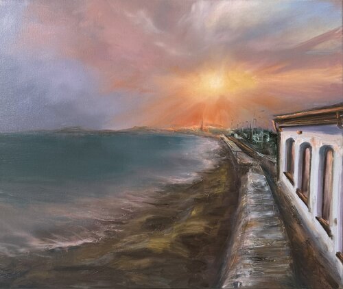 Sunset boulevard par Alesia Yeremeyeva, Peinture en vente sur Singulart