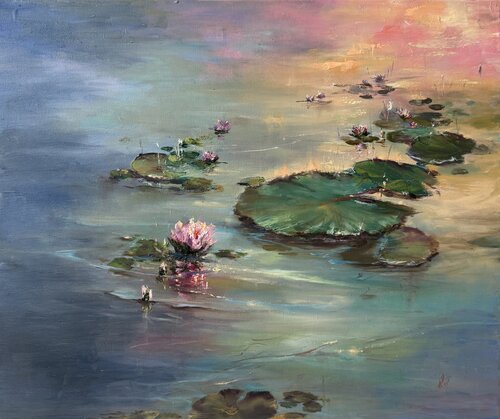 Lilies of Sunrise by Alesia Yeremeyeva, Painting for Sale on Singulart