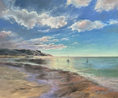 Morning calm by the sea von Alesia Yeremeyeva, Malerei kaufen auf Singulart