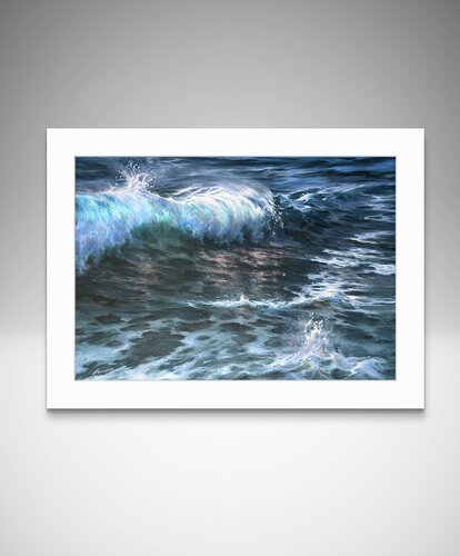 Afternoon Surf - limited edition fine art giclée print von Alesia Yeremeyeva, Druck kaufen auf Singulart