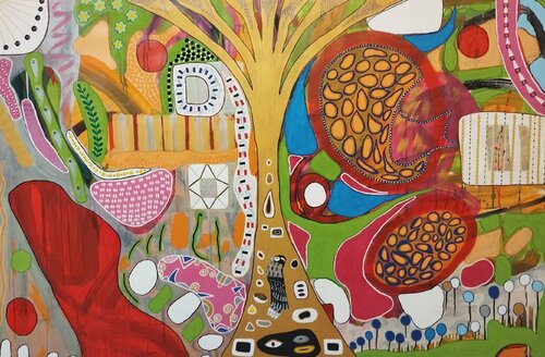 Goldene Baum von Rudolf Ixenmaier, Malerei kaufen auf Singulart