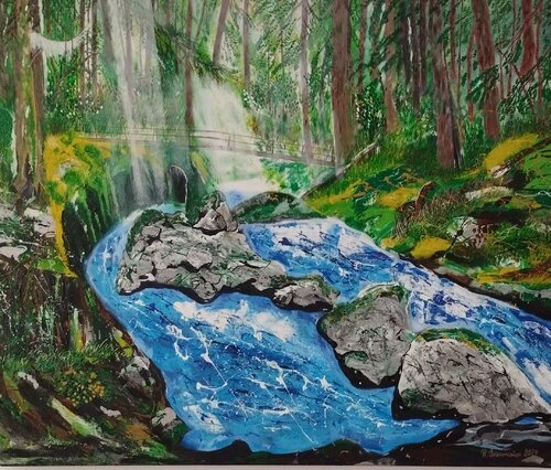 Das Rauschen im Wald van Rudolf Ixenmaier, Schilderij te koop op Singulart