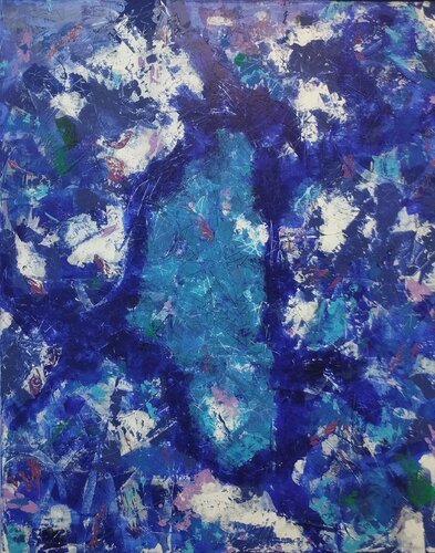 Blau in Blau von Rudolf Ixenmaier, Malerei kaufen auf Singulart