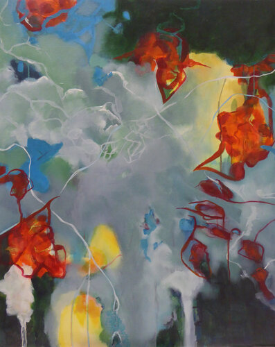 Flying Red di Ute Roehe, Pittura in vendita su Singulart