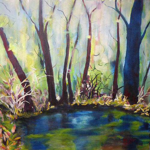 The Blue Tree di Ute Roehe, Pittura in vendita su Singulart