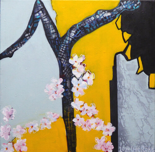 Balancing act between light and dark van Ute Roehe, Schilderij te koop op Singulart