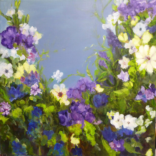 A Sommerday in the Garden (2) di Ute Roehe, Pittura in vendita su Singulart