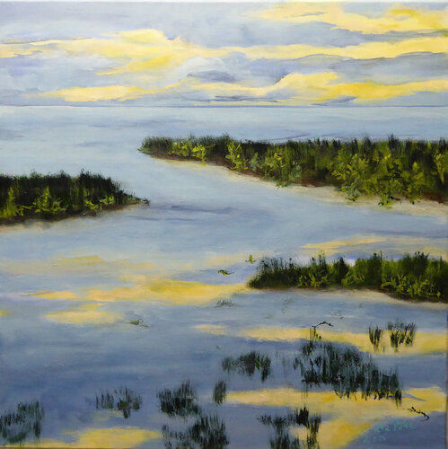 North Sea Coast, a Wadden Sea painting di Ute Roehe, Pittura in vendita su Singulart