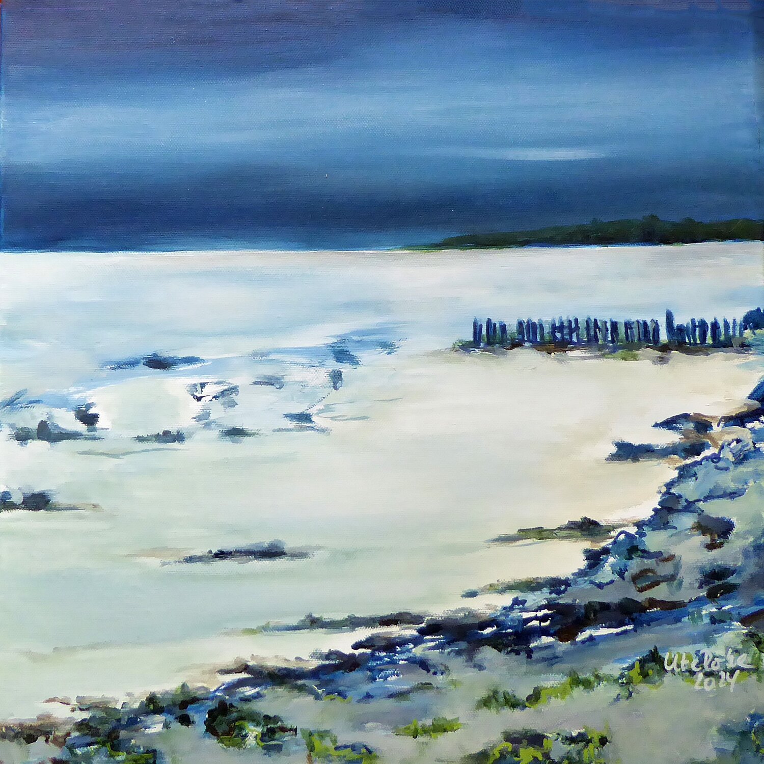 Pure North Sea 1, a Wadden Sea painting Ute Roehe Originalgemälde zu verkaufen