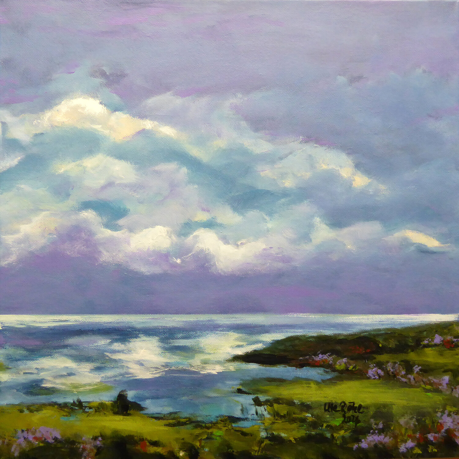 North Sea Pure 4, a Wadden Sea painting Ute Roehe Dipinto originale in vendita