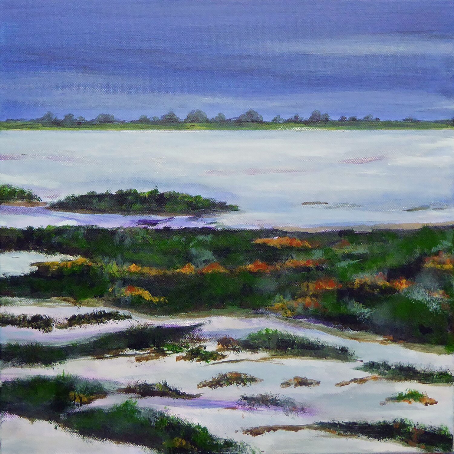 Pure North Sea 9, a Waddensea Painting Ute Roehe Dipinto originale in vendita