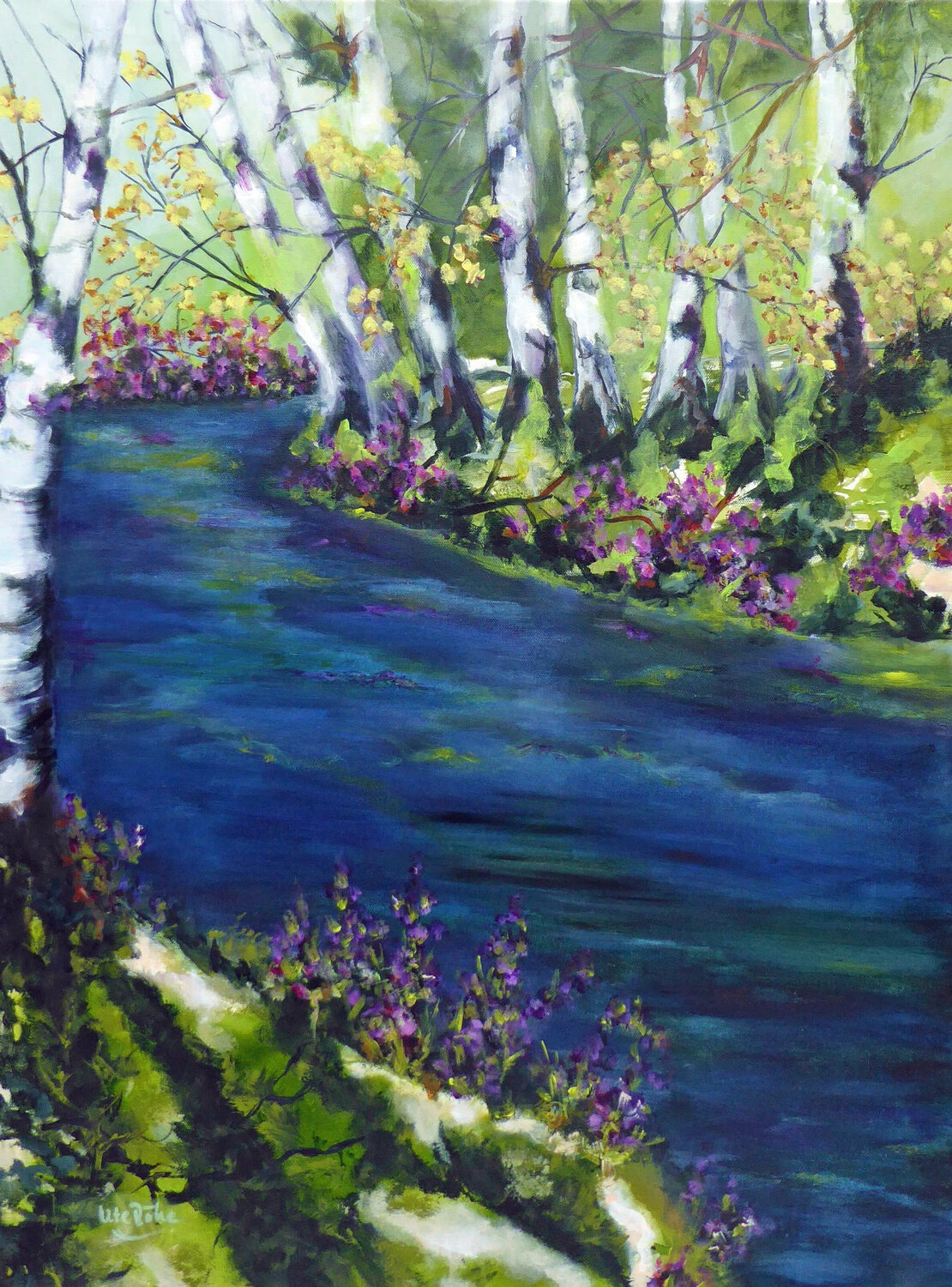 Birches 5 Ute Roehe オリジナル絵画 販売中