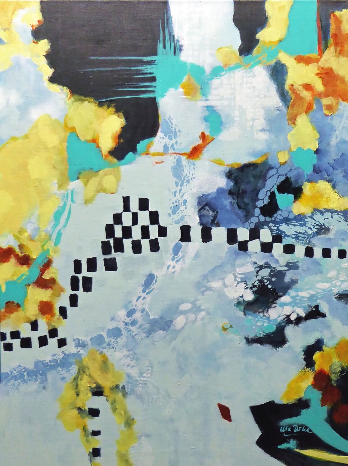 Colors take a walk Ute Roehe Origineel schilderij te koop