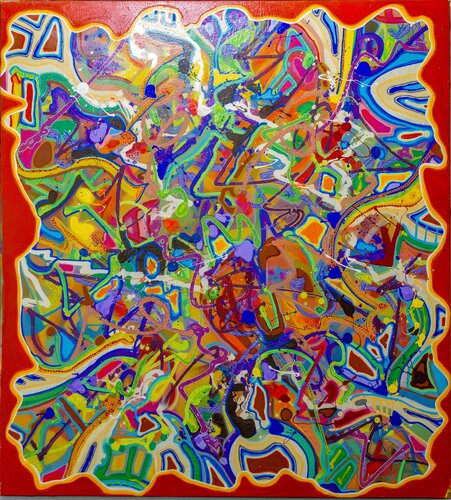 World Of Mouth van JonOne, Schilderij te koop op Singulart