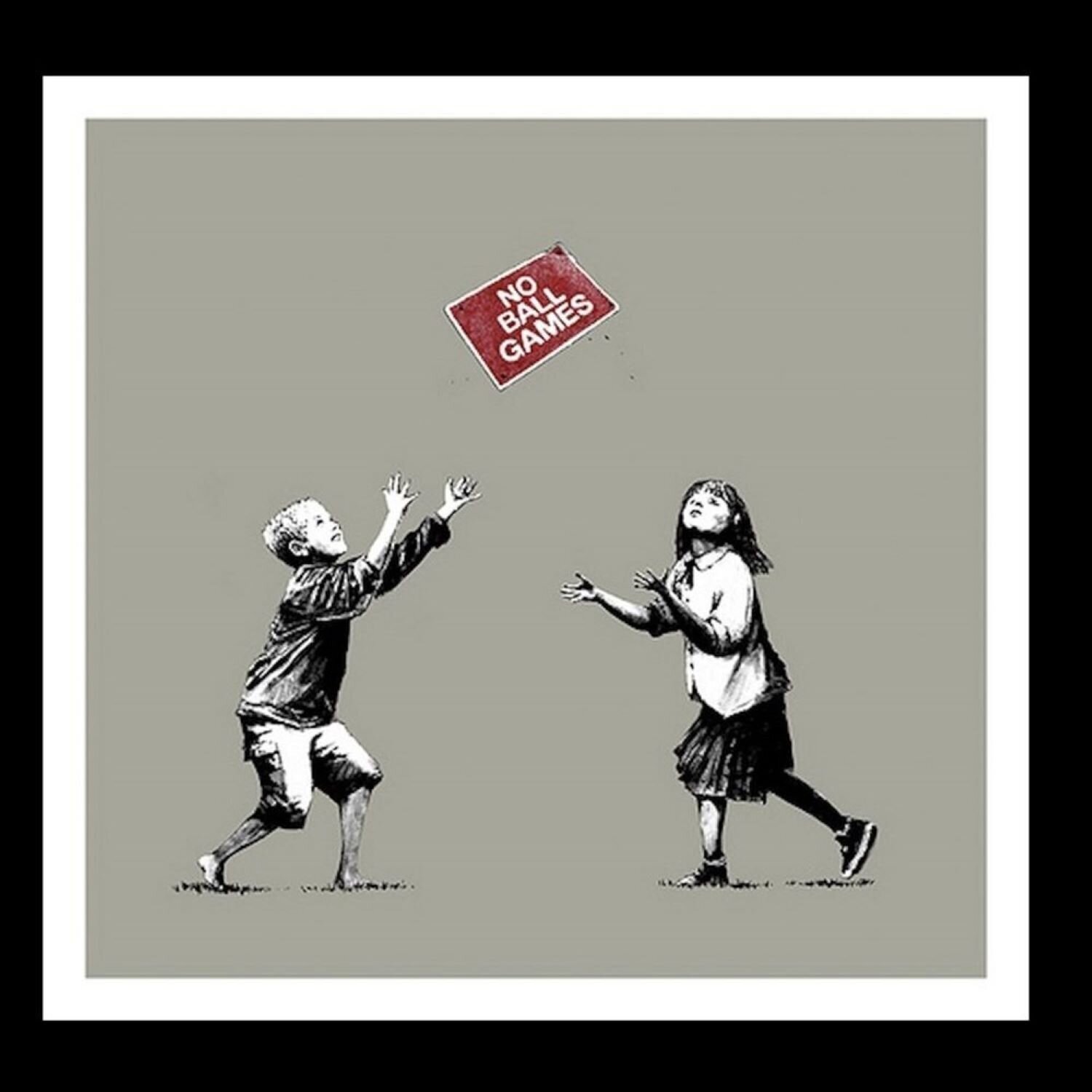 No Ball Games (Grey) Banksy Druck zu verkaufen