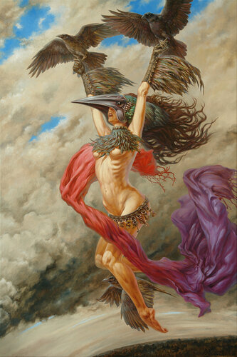 Longing for the sky van Andrii Zhukov, Schilderij te koop op Singulart