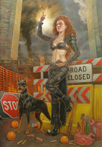 The Watcher de Andrii Zhukov, Pintura a la venta en Singulart