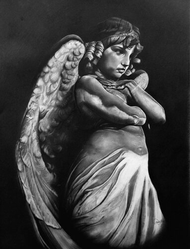 Angel - Memorium van Adrian Darby, Tekening te koop op Singulart