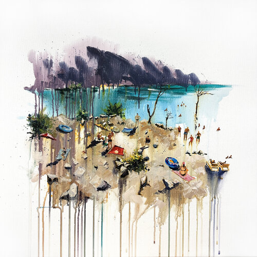 Swimming at the quarry de Bohdan Shyptenko, Pintura a la venta en Singulart