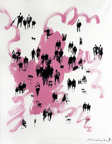 Life in pink van Bohdan Shyptenko, Schilderij te koop op Singulart